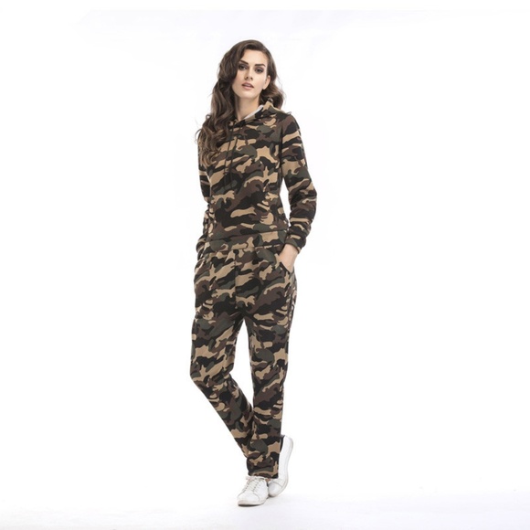 Jackets & Blazers - One piece Hoodie with Trousers camouflage